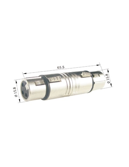 ADAPTADOR XLR 3CTS HEMBRA-HEMBRA