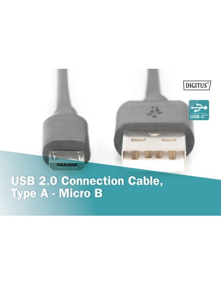 Cable USB-A 2.0 / Micro USB-B 1mts M/M