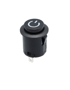 INTERRUPTOR PULSADOR ON-OFF DIAMETRO:22MM NEGRO