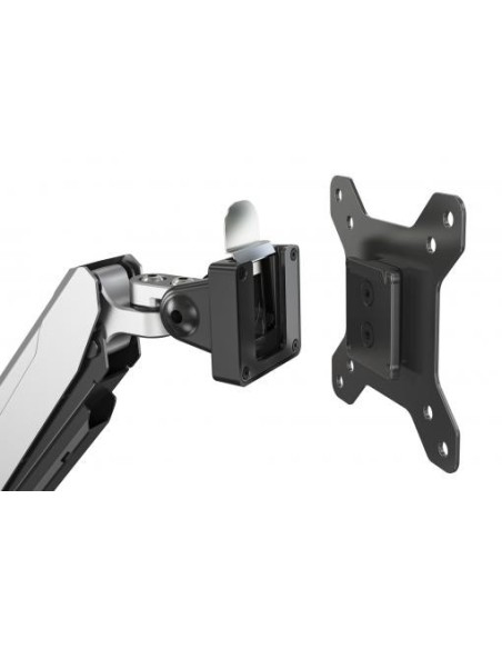 Soporte monitor sobremesa con resorte de gas y fijación para escritorio