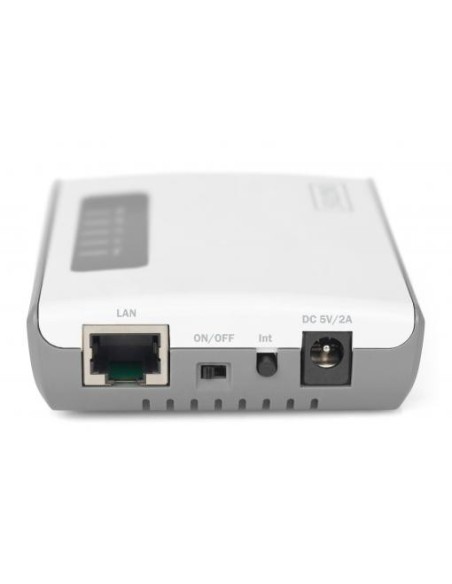 Servidor de Red multifunción inalámbrico USB 2.0 de 2 puertos, 300 Mbps