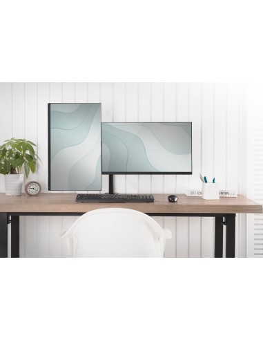 Soporte de monitor universal doble con fijación a presión