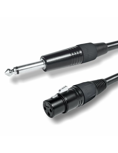 Cable Microfónico Montado Jack 6,3 M mono / XLR H 2Metro