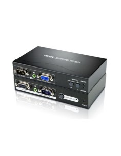 Extensor VGA/Audio/RS-232 Cat 5 con salida Dual