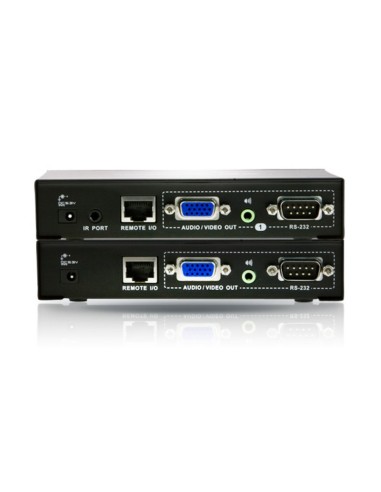 Extensor VGA/Audio/RS-232 Cat 5 con salida Dual