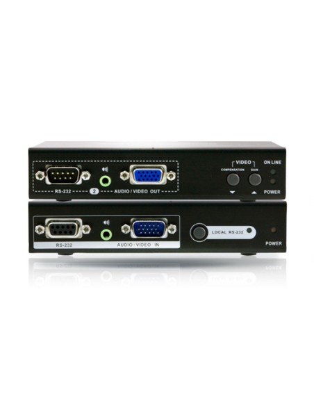 Extensor VGA/Audio/RS-232 Cat 5 con salida Dual