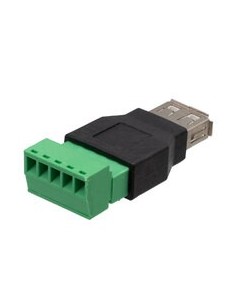Conector USB A Hembra con terminales 2