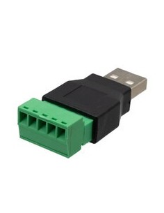 Conector USB A macho con terminales 2
