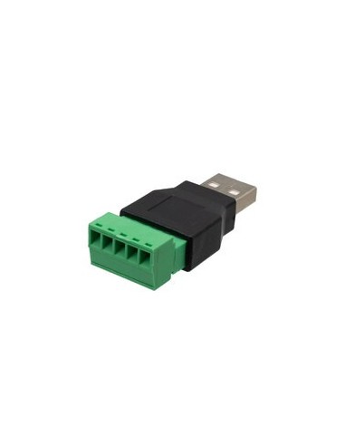 Conector USB A macho con terminales