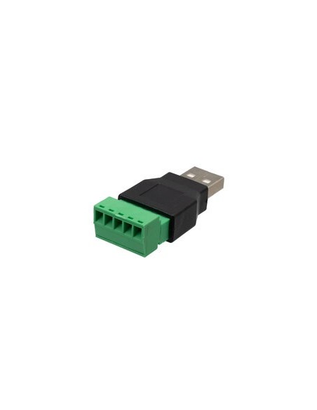Conector USB A macho con terminales