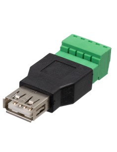 Conector USB A Hembra con terminales