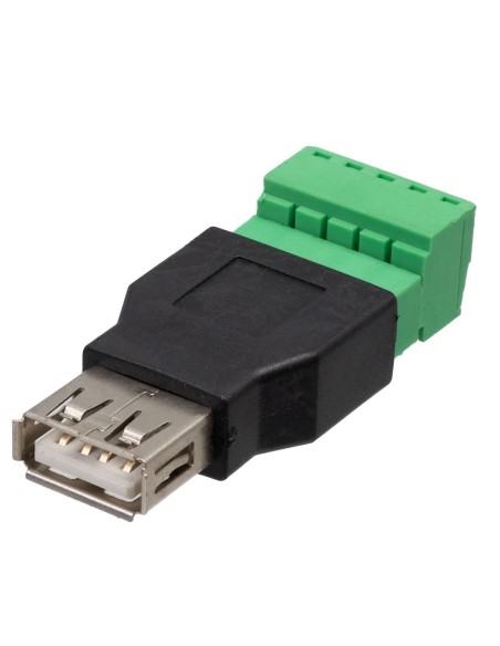 Conector USB A Hembra con terminales