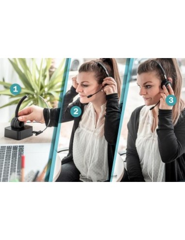 Auricular Bluetooth On Ear con estación de acoplamiento