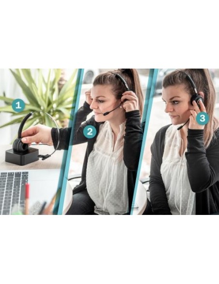 Auricular Bluetooth On Ear con estación de acoplamiento