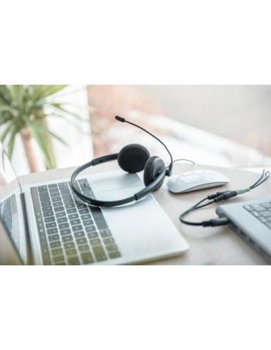 Auricular de oficina On Ear con reducción de ruidos, 3,5 mm estéreo