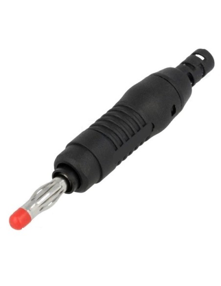 BANANA SEGURIDAD NEGRA 4MM 32A 60VCC TAPA DESLIZANTE