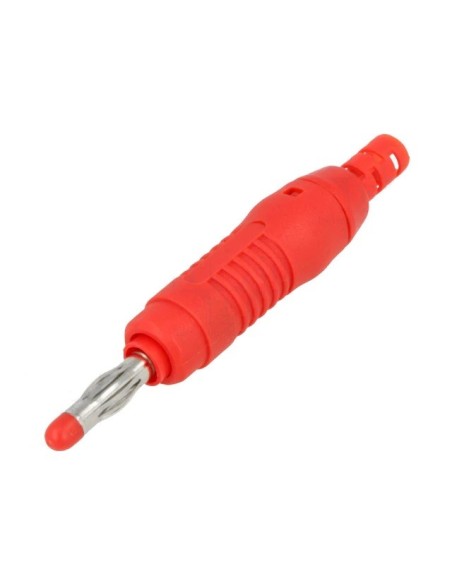 BANANA SEGURIDAD ROJA 4MM 32A 60VCC TAPA DESLIZANTE