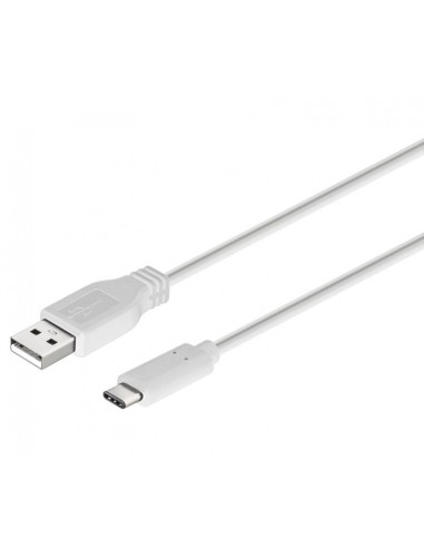 Cable 1mts USB-C/USB-A Blanco