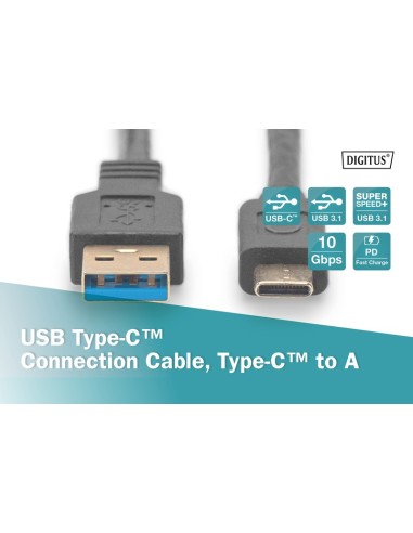 CABLE USB-C/USB-A 3.1 M/M 1MTS