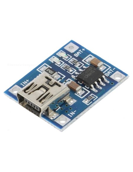 MODULO CARGADOR  LI-PO / LI-ION  1A USB MINI TP4056