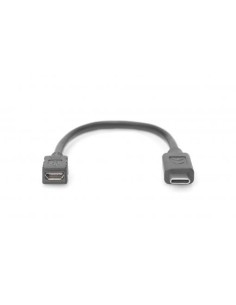 Cable USB type C - micro B M/F, 0,15m, 3A, 480MB, Version 2.0 2