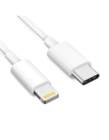 Cable LIGHTNING a USB-C USB 2.0 LIGHTNING/M-USB-C/M Blanco 1mts