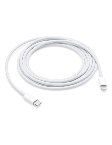 Cable LIGHTNING a USB-C USB 2.0 LIGHTNING/M-USB-C/M Blanco 1mts