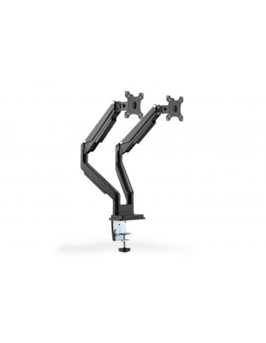Soporte de monitor universal doble con muelle neumático y fijación a presión
