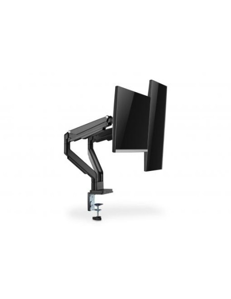 Soporte de monitor universal doble con muelle neumático y fijación a presión