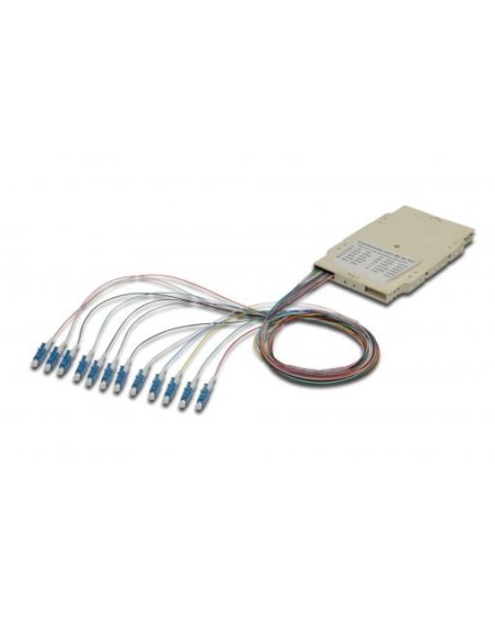 Caja de empalme de 12 fibras, premontada, LC, OM3