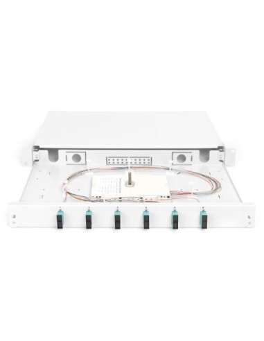 Caja empalmes FIBRA ÓPTICA SC, 6X OM3 montada