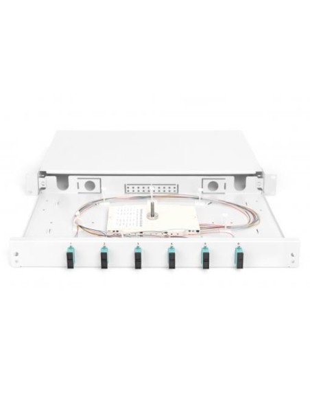 Caja empalmes FIBRA ÓPTICA SC, 6X OM3 montada