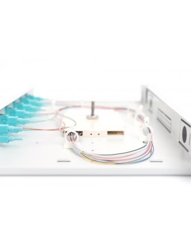 Caja empalmes FIBRA ÓPTICA SC, 6X OM3 montada