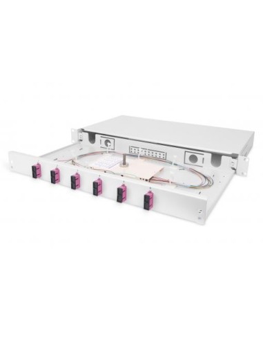 Caja empalmes FIBRA ÓPTICA 6 x SC, OM4, montada