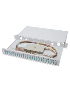 Caja empalmes FIBRA ÓPTICA 24x SC, OM3, montada