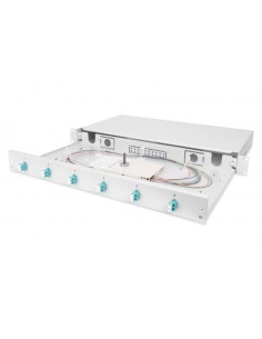 Caja empalmes F.O. 6 X LC, OM3,montada