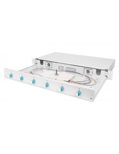 Caja empalmes F.O. 6 X LC, OM3,montada