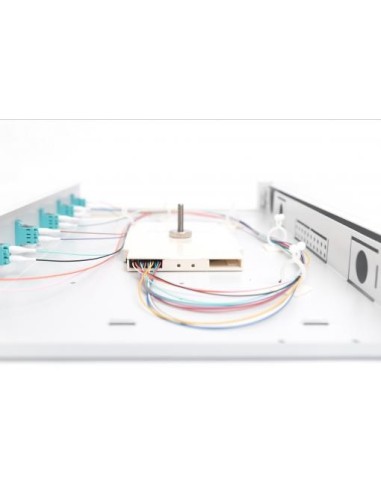 Caja empalmes F.O. 6 X LC, OM3,montada