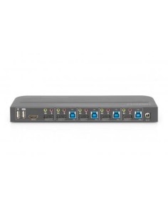 Conmutador KVM, 4 puertos, 4K60Hz, 4 DP in, 1 DP/HDMI out
