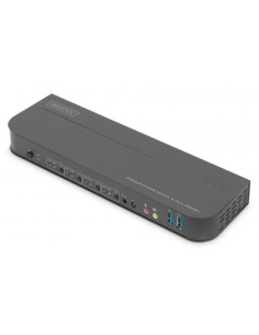 Conmutador KVM, 4 puertos, 4K60Hz, 4 DP in, 1 DP/HDMI out 2