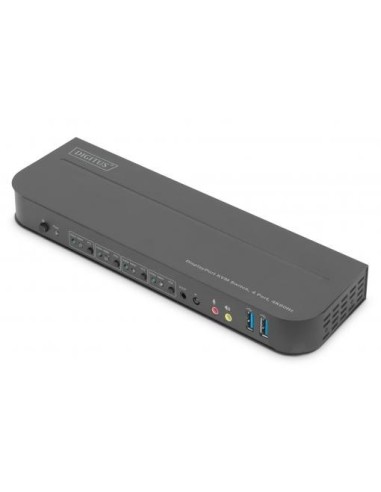 Conmutador KVM, 4 puertos, 4K60Hz, 4 DP in, 1 DP/HDMI out