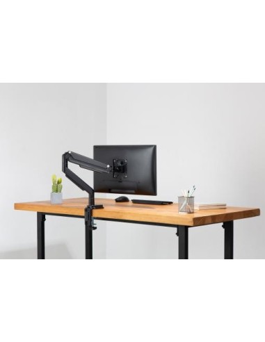 Soporte de monitor universal sencillo con muelle neumático y fijación a presión