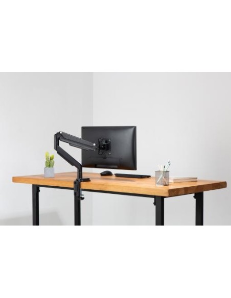 Soporte de monitor universal sencillo con muelle neumático y fijación a presión