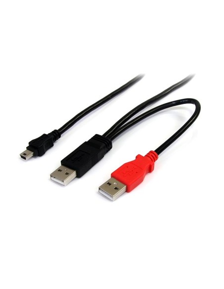 Cable Mini USB M a 2 USB H para  HD EXT.