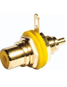 CONECTOR CHASIS RCA HEMBRA ENROSCABLE AMARILLO