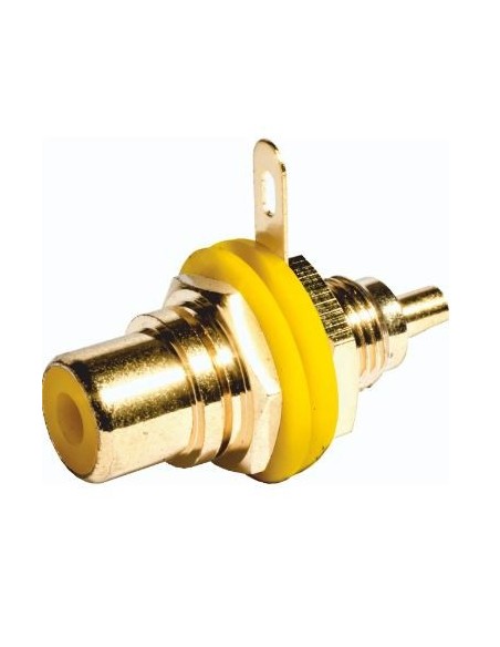 CONECTOR CHASIS RCA HEMBRA ENROSCABLE AMARILLO