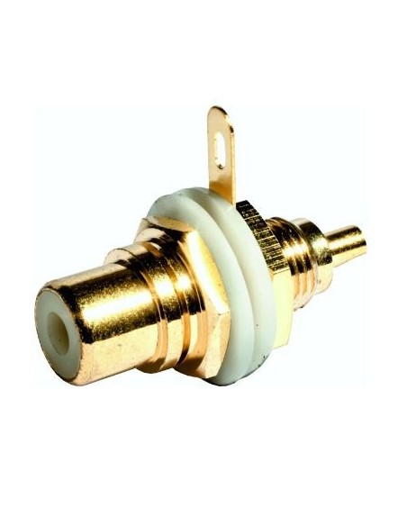 CONECTOR CHASIS RCA HEMBRA ENROSCABLE BLANCOO