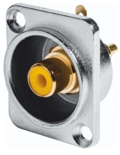 CONECTOR CHASIS RCA HEMBRA ATORNILLABLE AMARILLOIL