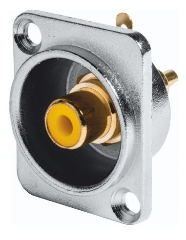 CONECTOR CHASIS RCA HEMBRA ATORNILLABLE AMARILLOIL
