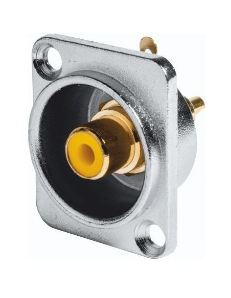 CONECTOR CHASIS RCA HEMBRA ATORNILLABLE AMARILLOIL
